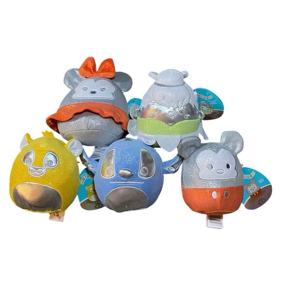 Disney100 x Squishmallow 5” Set of 5 NWT - Picture 1 of 3